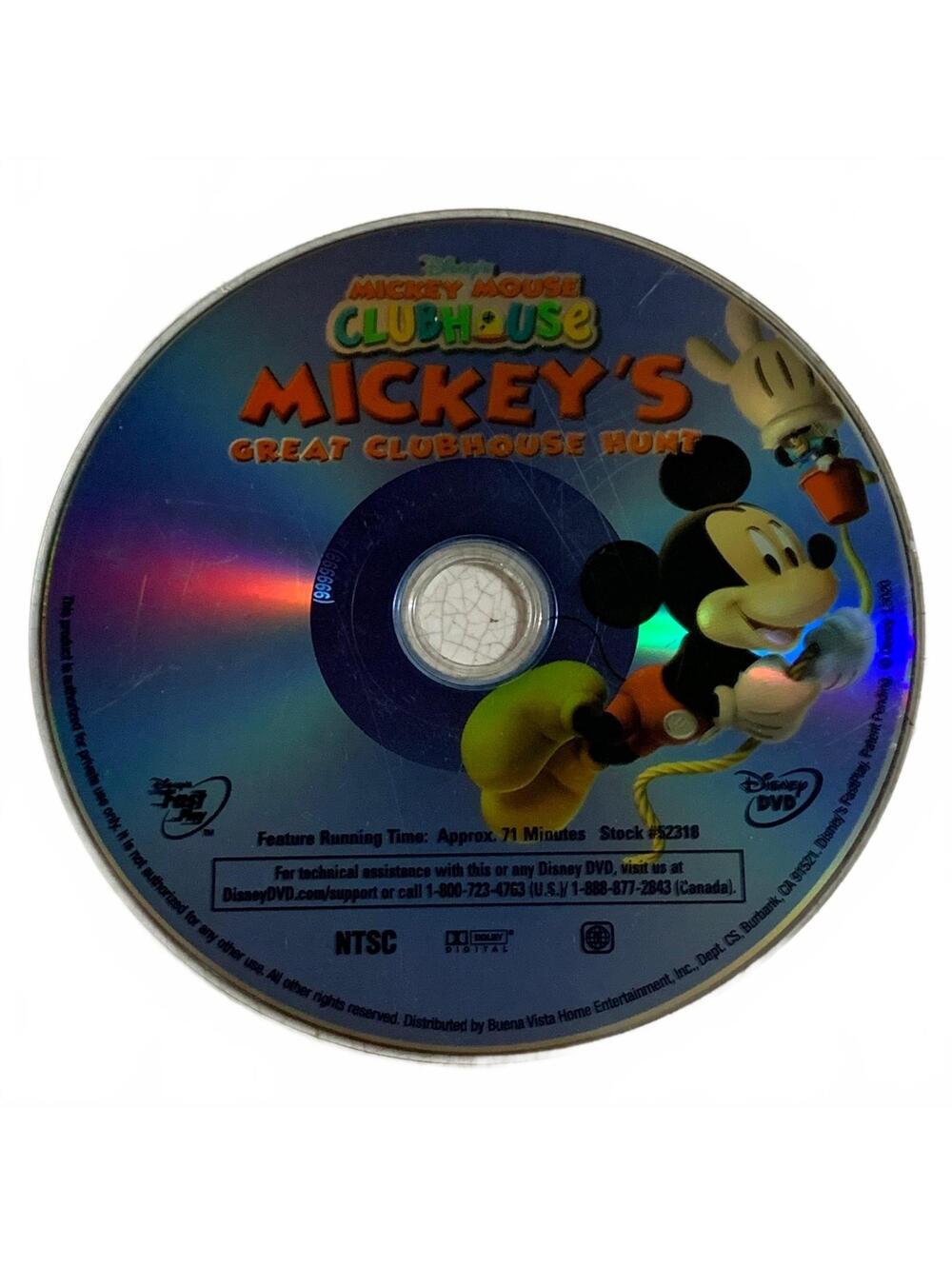 Disney Mickey Mouse Clubhouse Mickey’s Great Clubhouse Hunt DVD Disc
